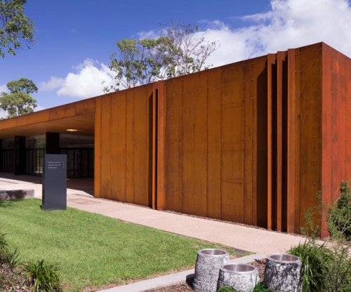 Fitzgibbon Community Centre, cladding made from BlueScope REDCOR® weathering steel