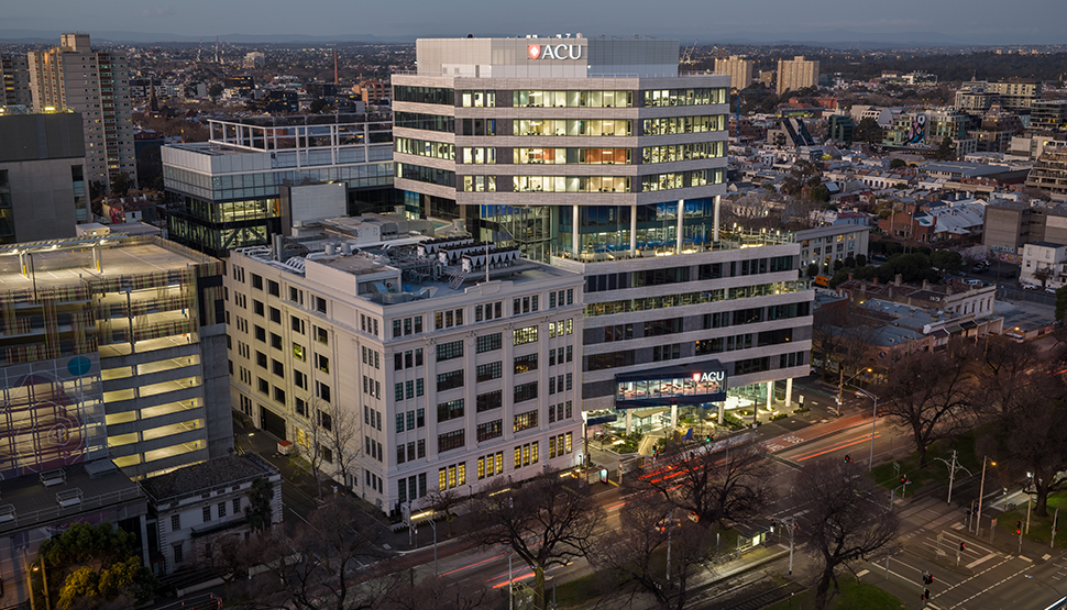 Australian Catholic University's (ACU) Saint Teresa of Kolkata (STK) building in the inner-city Melbourne suburb of Fitzroy